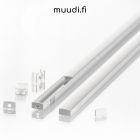 Valkoinen Minilista kannella LED-nauhalle 1700mm AP18