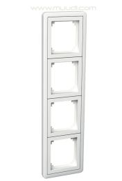 Peitelevy Exxact Combi adapterilla 4-osainen Valkoinen