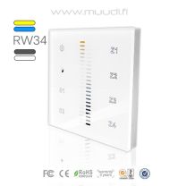Langaton RF säädin Yksiväri ja Värilämpö 1+1 kanavaa 230VAC RW34