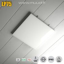 Paneeli ilman asennuskehystä pinta-asennettuna.