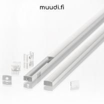 Valkoinen Minilista kannella LED-nauhalle 1700mm AP18