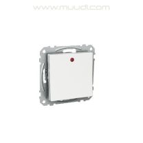 Jousipalautteinen kytkin Exxact 6 Vipupainike LED jousiliitos valkoinen